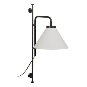 Lámpara de Pared 25 x 37 x 60 cm Tejido Sintético Negro Metal