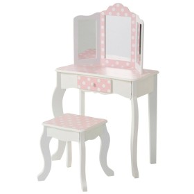 Dressing Table with Stool Teamson Pink White Spots