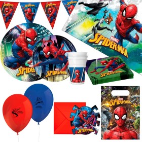 Set Artículos de Fiesta Spiderman 66 Piezas