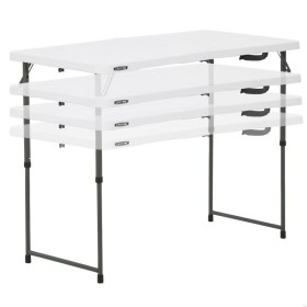 Table Klapptisch Lifetime Weiß 122 x 91,5 x 61 cm Stahl HDPE
