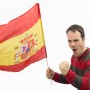 Spanische Flagge mit Mast 60 x 90 cm