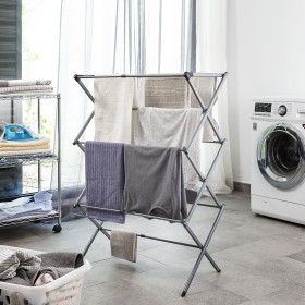 Folding and Extendable Metal Clothes Dryer with 3 Levels Cloxy