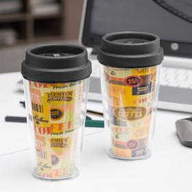 Vaso con Tapa y Doble Pared Coffee Gadget and Gift