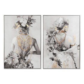 Pintura Home ESPRIT Mulher 80 x 3,5 x 120 cm (2 Un