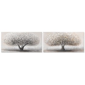 Pintura Home ESPRIT Árvore Tradicional 120 x 3 x 60 cm (2 Unidades) Home ESPRIT - 1