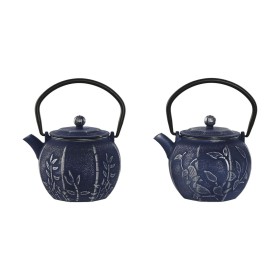 Teapot Home ESPRIT Blue White Stainless steel Iron 600 ml (2