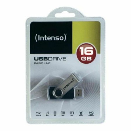 Memória USB INTENSO Basic Line 32 GB Preto Prata 32 GB Memória