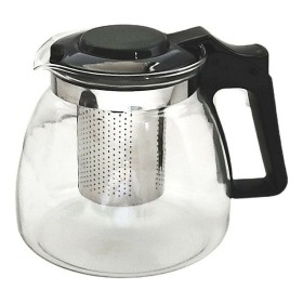 Teapot Black Transparent Silver Glass Plastic 900 