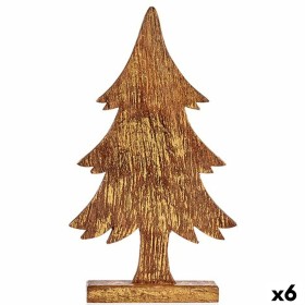 Figura Decorativa Árbol de Navidad Dorado Madera 5