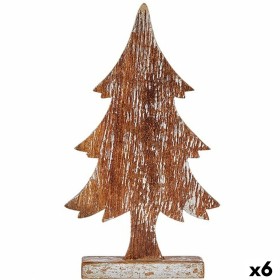 Figura Decorativa Árbol de Navidad Plateado Madera