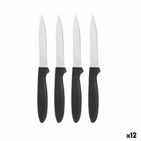 Set de Cuchillos Negro Plateado Acero Inoxidable P