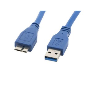 Cable USB a micro USB Lanberg CA-US3M-10CC-0005-B Azul 50 cm