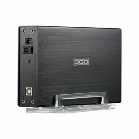 Carcasa para Disco Duro 3,5" USB 3GO HDD35BKIS Negro USB USB