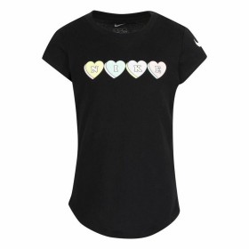 Child's Short Sleeve T-Shirt Nike Sweet Hearts Bla