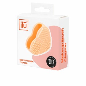 Limpiador de Brochas de Maquillaje Ilū Corazón Silicona Naranja