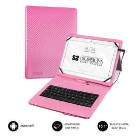 Hülle für Tablet und Tastatur Subblim SUB-KT1-USB003 10.1" Rosa