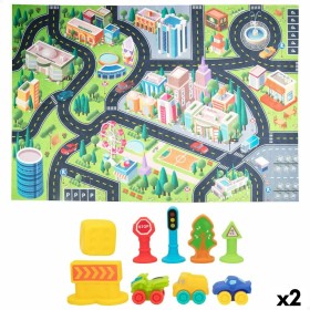 Alfombra de juego Colorbaby Ciudad Plástico (2 Uni