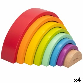 Child's Wooden Puzzle Woomax Rainbow 8 Pieces 4 Un