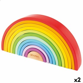 Kinder Puzzle aus Holz Woomax Regenbogen 11 Stücke