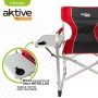 Silla Plegable para Camping Aktive Gris Rojo 61 x 