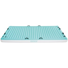 Inflatable Pool Float Intex Blanket White Turquoise 310 x 18 x