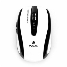 Optical Wireless Mouse NGS White Flea Advanced 800/1600 dpi
