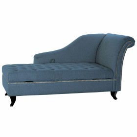 Sofá Chaise Longue DKD Home Decor Azul Metal Madei