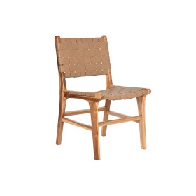 Chair DKD Home Decor Beige Natural Teak 50 x 58 x 85 cm