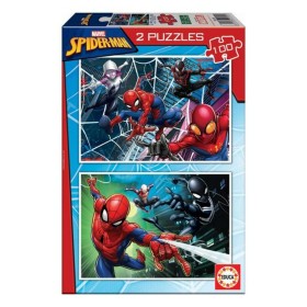 Set de 2 Puzzles Spiderman Hero 100 Piezas 40 x 28 cm