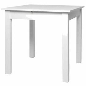 Folding Side Table 80 x 120 x 80 cm White ABS