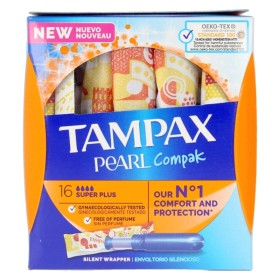 Tampón Super Plus Pearl Compak Tampax Tampax Pearl Compak 16