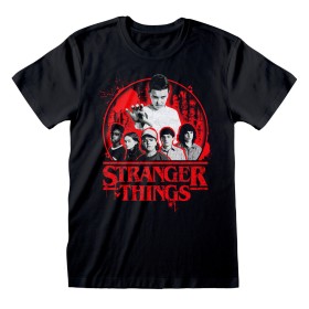 T shirt à manches courtes Stranger Things Circle Logo Noir