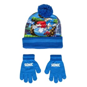 Bonnet et gants Sonic Bleu