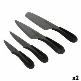 Set de Cuchillos Santa Clara Cerámica 4 Piezas Negro 17 cm 17