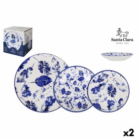 Vajilla Santa Clara Blue Leaves 18 Piezas Porcelana (2 Unidades)