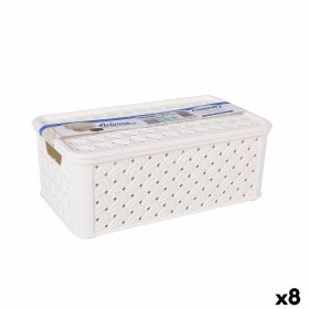 Caja de Almacenaje con Tapa Tontarelli Arianna Plástico Blanco