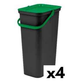 Cubo de Basura para Reciclaje Tontarelli Moda 38 L Verde (4