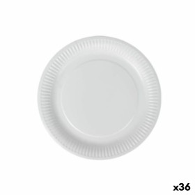Conjunto de pratos Algon Descartáveis Branco Cartão 18 cm (36