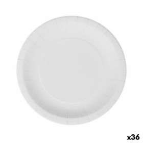 Set de Platos Algon Desechables Blanco Cartón 20 cm (36