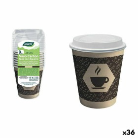 Set of glasses Algon Cardboard Coffee 8 Pieces 250 ml (36 Units)