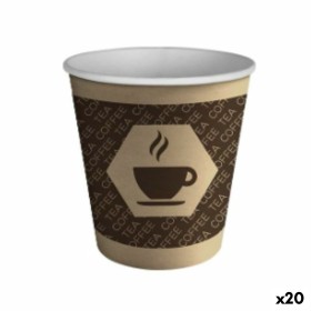 Set of glasses Algon Cardboard Disposable Coffee 20 Units (100