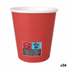 Set de Vasos Algon Cartón Desechables 200 ml Rojo 36 Unidades