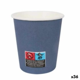 Set de Vasos Algon Cartón Desechables 200 ml Azul 36 Unidades