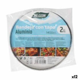 Bandeja con tapa Algon Redonda Aluminio 1,4 L 21 x 21 x 6,5 cm