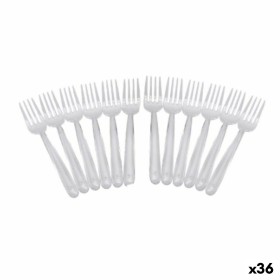 Conjunto de garfos reutilizáveis Algon Transparente Plástico 36