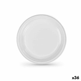 Set de platos reutilizables Algon Blanco 17 cm (36 Unidades)