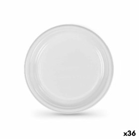 Set de platos reutilizables Algon Blanco 20,5 x 20,5 x 2 cm (36
