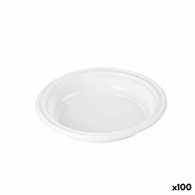 Set de platos reutilizables Algon Blanco Plástico 20,5 x 20,5 x