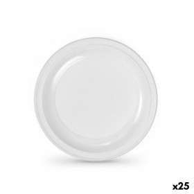 Set de platos reutilizables Algon Blanco Plástico 22 x 22 x 1,5