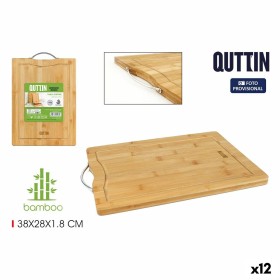 Tabla de cortar Quttin Bambú 38 x 28 x 1,8 cm (12 Unidades)